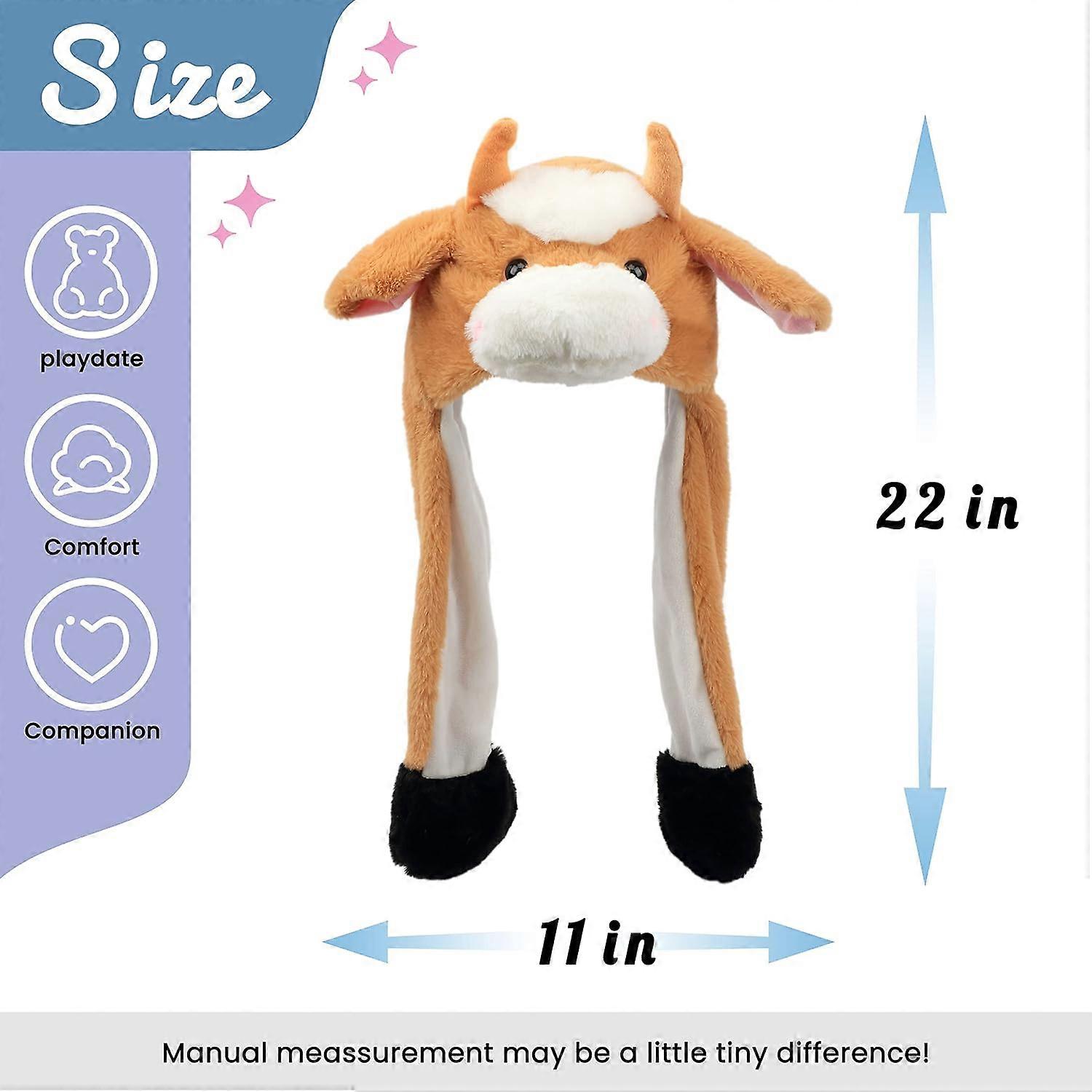 Hopearl Halloween Devil Hat With Ears Moving Jumping Pop Up Beating Ghost Hat Plush Earflaps Holiday Cosplay Costume Dress Up Funny Gift For Kids Boys Girls Black 2234 Koala