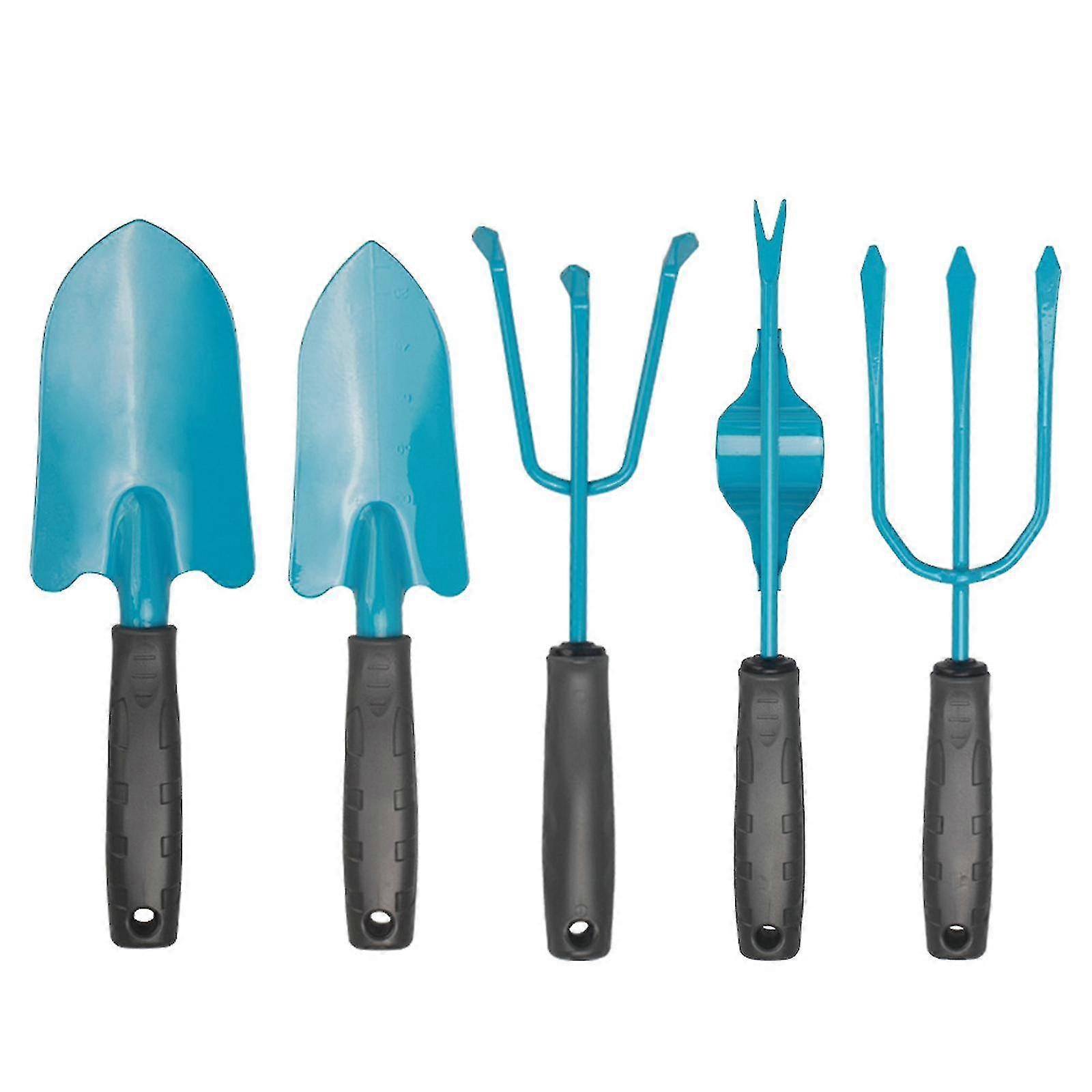 Garden Tool Kit, 5-piece Stainless Steel Gardening Set With Ergonomic Handles For Digging, Weeding, Pruning, Watering And Transplanting