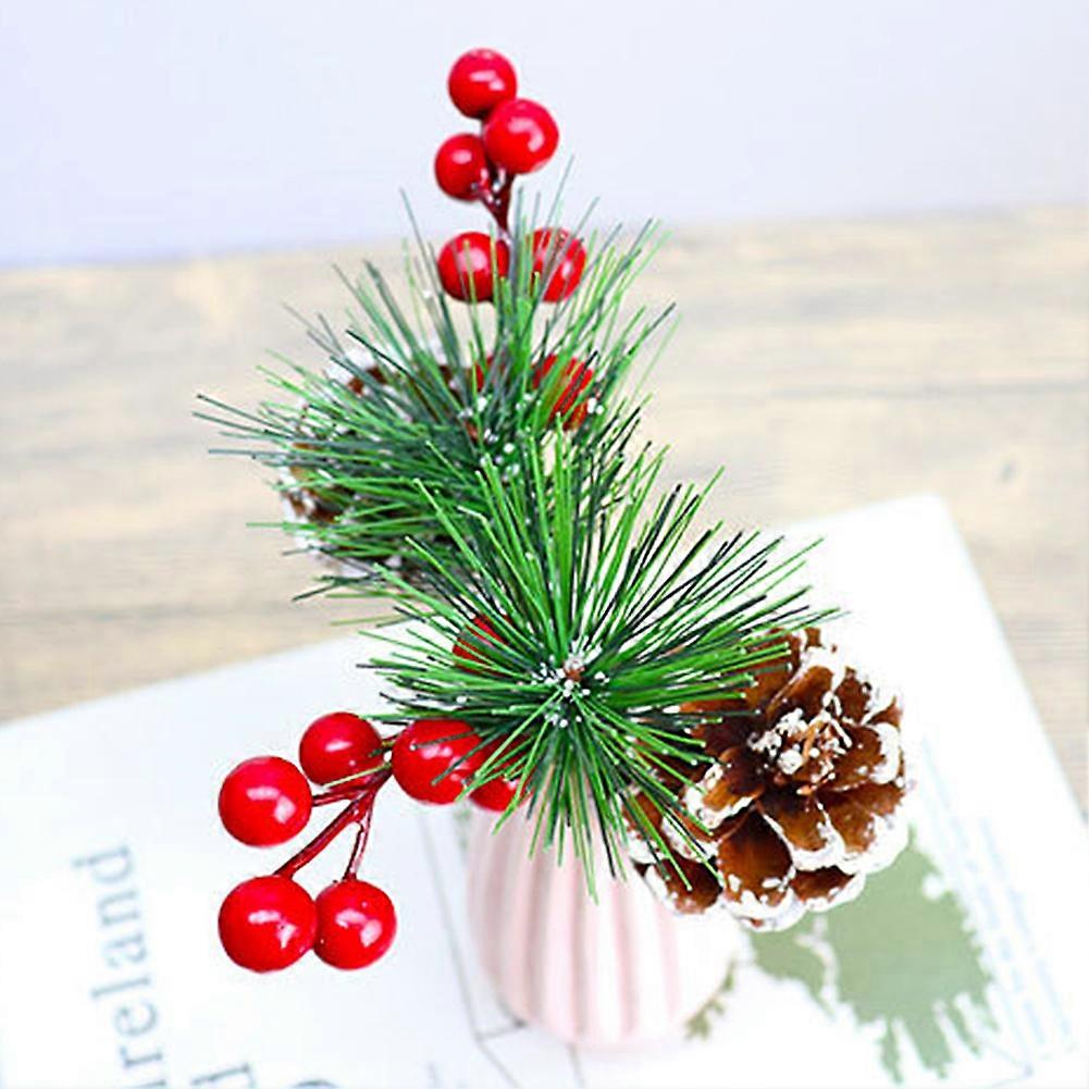 10PCS Mini Pine Artificial Flower Picks for DIY Christmas Decor