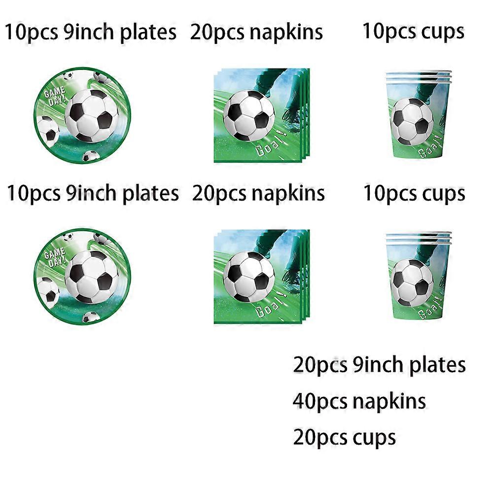 サッカーセット誕生日の装飾パーティー使い捨て食器紙ナプキンカッププレートテーブルクロスパーティー用品