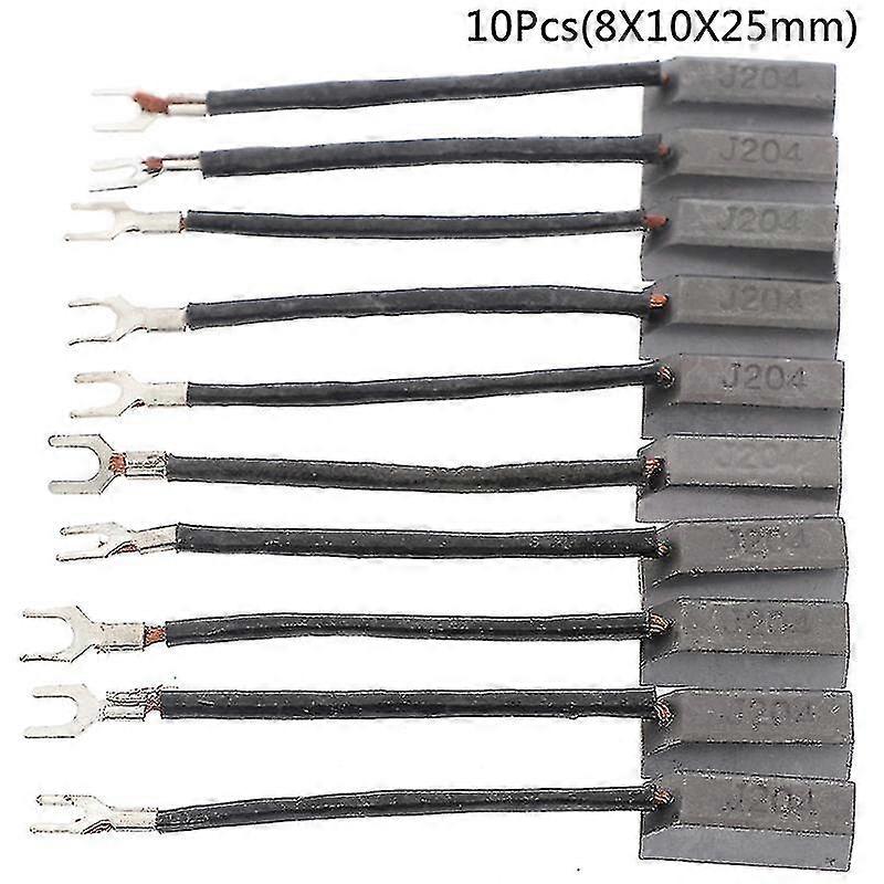 10 stk J204 Generator Elektrisk motor Dynamo Reservedeler Carbon Brush