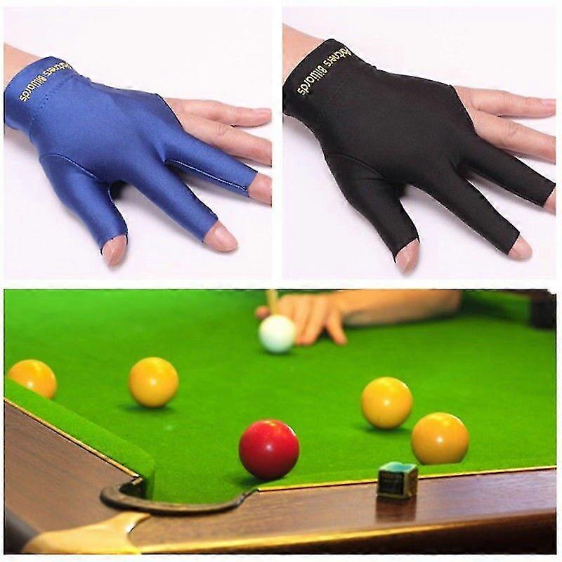 Atmungsaktive schwarze Billard-Poolhandschuhe - Passt für die linke oder rechte Hand - Rutschfest, schnell trocknend, hautfreundlich - Für Snooker, Karambolage, Pool