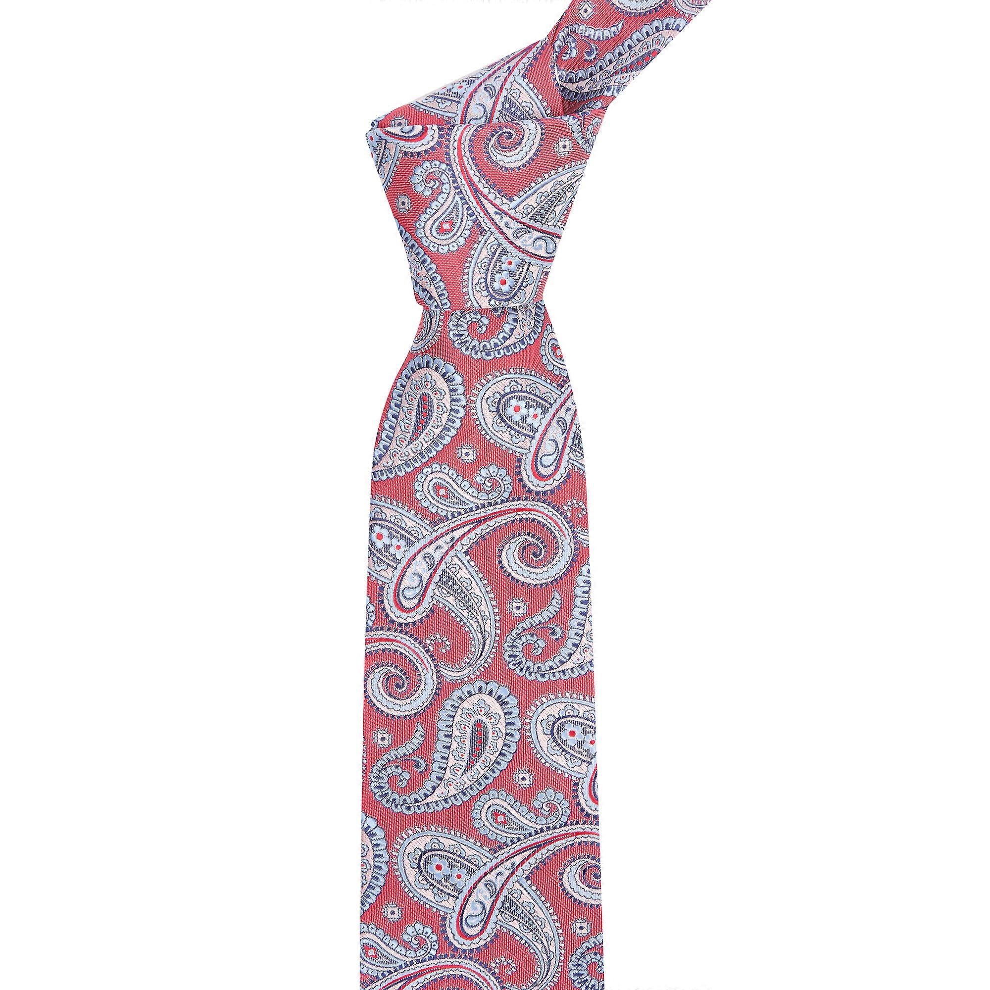 Red with Blue Paisley Tie