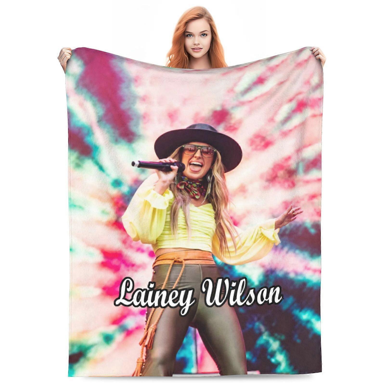 Lainey Wilson Blanket Soft Cozy Fleece Throw Blanket Plush Lightweight Warm Fuzzy Flannel Blankets and Throws for Couch Sofa -KDE23203