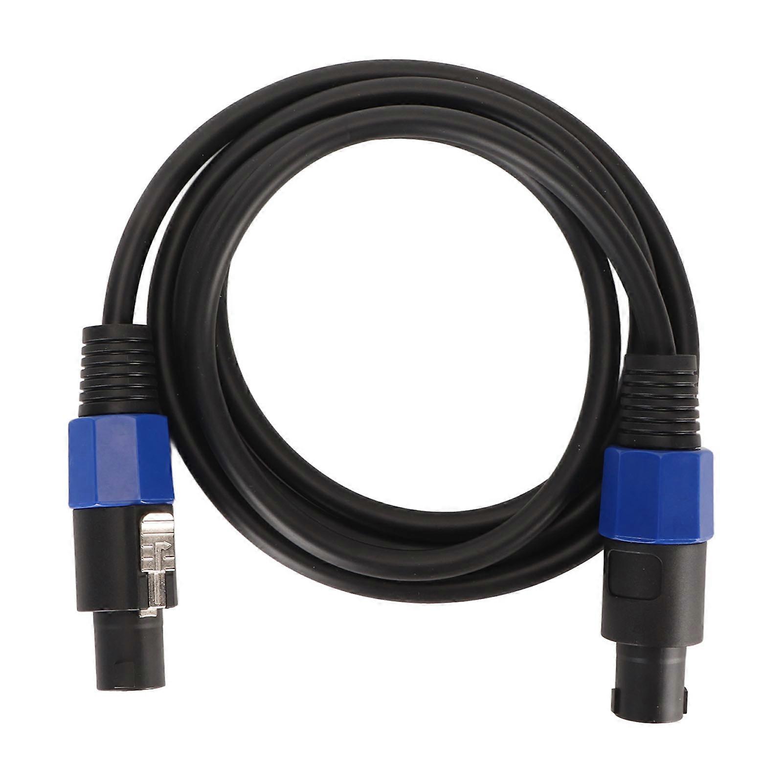 Speaker Connection Cable Male to Male Plug and Play Speaker Cord with Twist Lock for Stage Speaker Power Amplifier