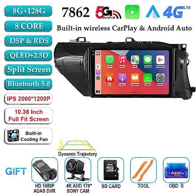 10'' Android 12 For Toyota HILUX REVO VIGO IMV 2016 - 2017 MP5 Car Radio Multimedia GPS Navigation Navi Player Auto Stereo WIFI