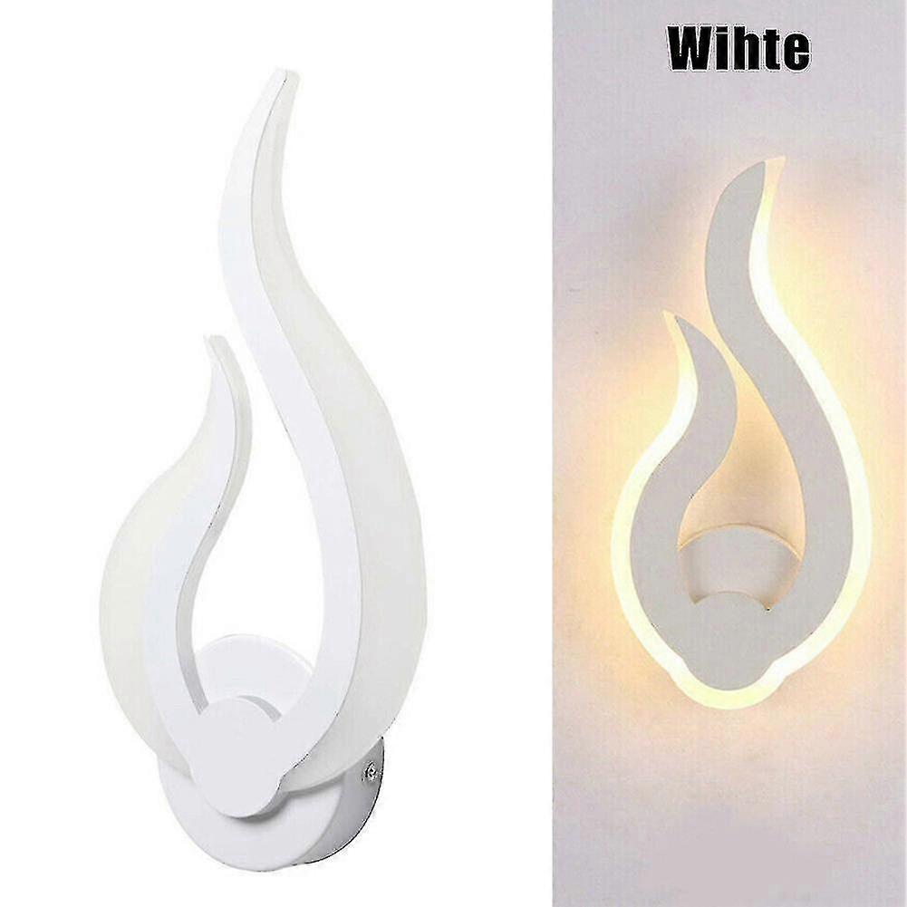 Led Lamp Flame Bedside Acrylic For Home Bath Bed Sconce