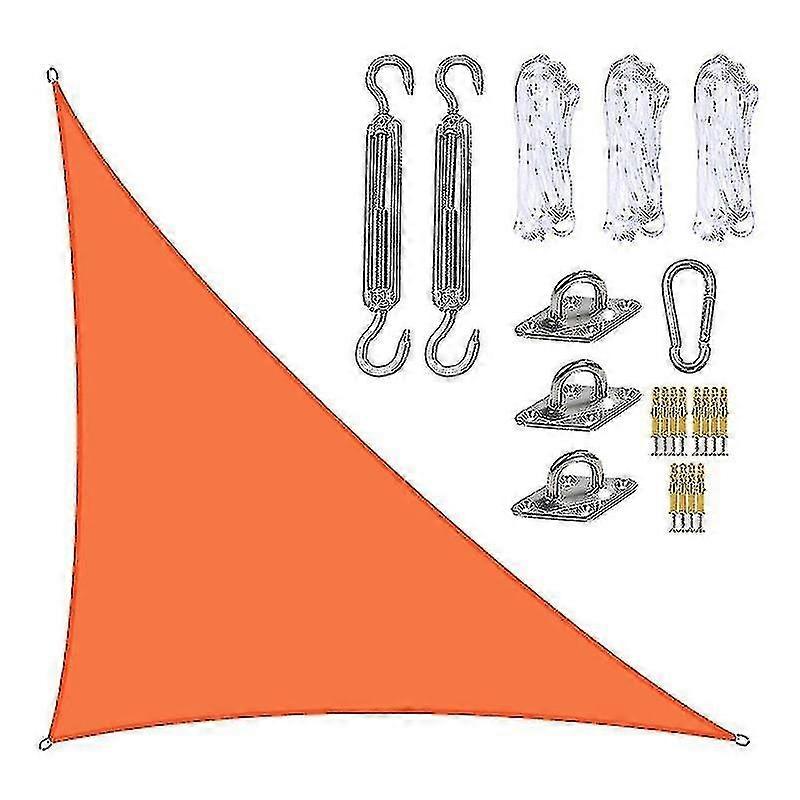 3x4x5m Sail Awning Sun Triangular Awning-ter Pool Canopy Tri For Outdoor Patioen Awning S Fixing Kit