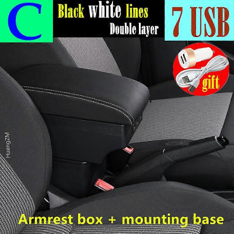 For kia ray Armrest box For New Ray Car Armrest box Center Console storage Box Interior Retrofit USB Car Accessories