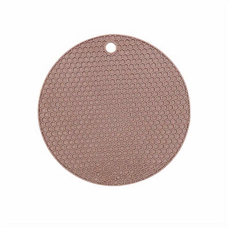 2pcs Multifunctional Round Heat Resistant Silicone Mat Cup Coasters Non-slip Pot Holder Table Placemat Restaurant Accessories Tool