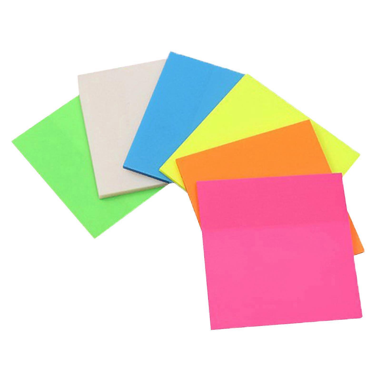 Transparent Sticky Notes Self Adhesive Memo Pad 6 Pcs Set in Various Colors for School and Office
