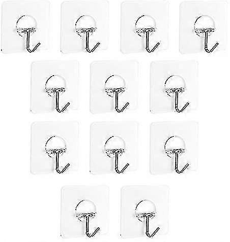 Clear Hooks Self Adhesive Plastic Sticky Hooks 5kg (max)-YGWL