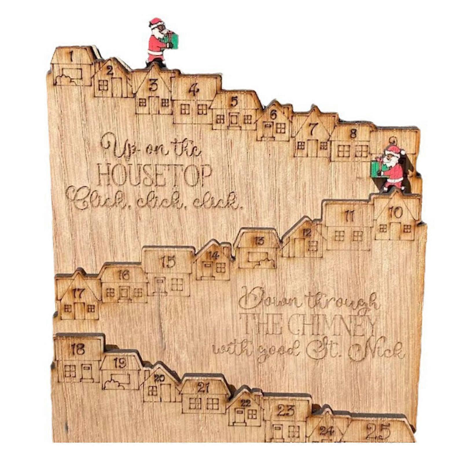 Countdown to Christmas Advent Calendar, Santa Claus Castle Countdown Calenda 100% New