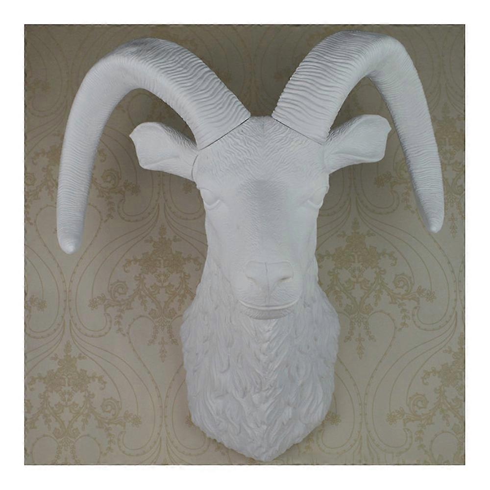 Sheep Head Wall Hanging Decoration Plastic white