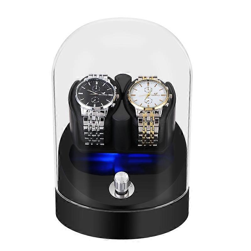 Automatisk klockuppdragare Mekaniska klockboxar Anti-Magnetisk Lyx Transparent Förvaringsorganisatör Rotomat för Klockan Presentidé