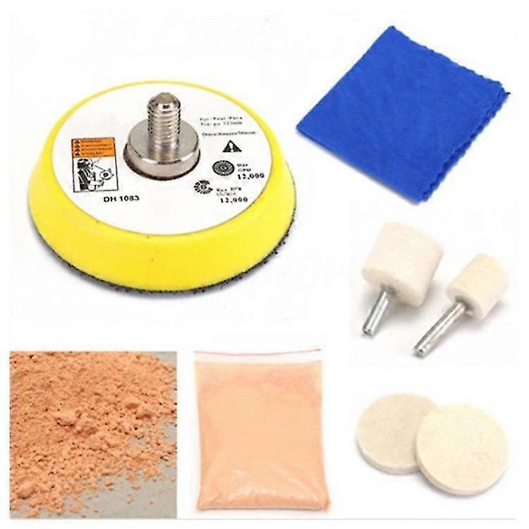 7pcs γυαλί γυαλί γυαλί στίλβωση κιτ αλεξήνεμο παράθυρο γρατσουνιές remover εργαλείο επισκευής