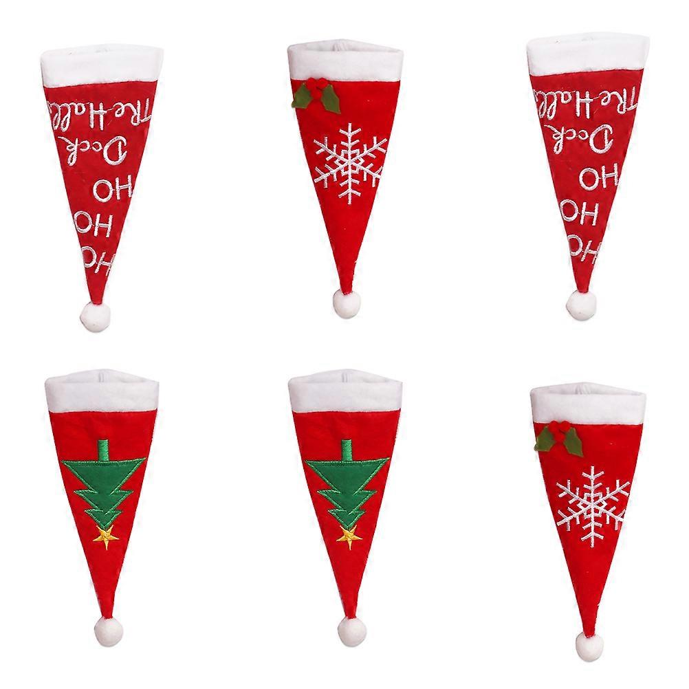 6Pcs Christmas Table Cutlery Storage Covers Tableware Covers Fork Holders