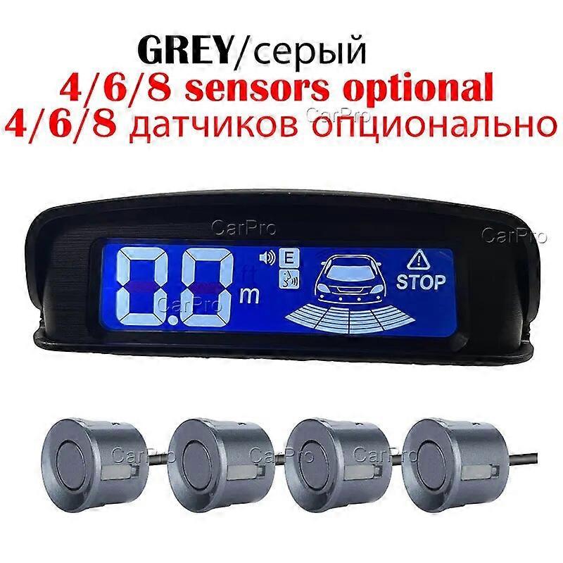 LED Parking Sensor Kit 4 6 8 Probe Optional Within Monitor Support Volume Adjustment and Voice Switch