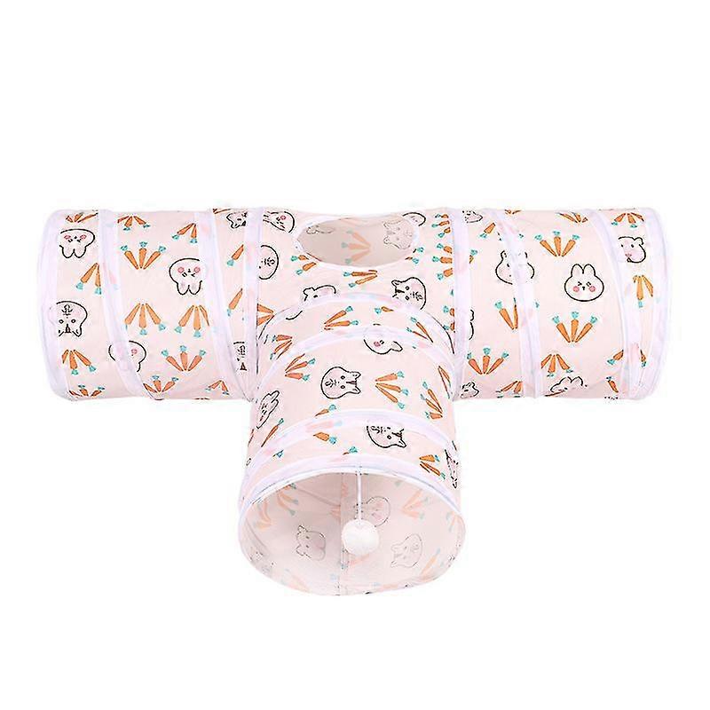Rabbit Tunnel 3 Way Toy Tube Foldable Rabbit Toy Small Animal Hideout Rabbit Guinea Pig Chinchilla