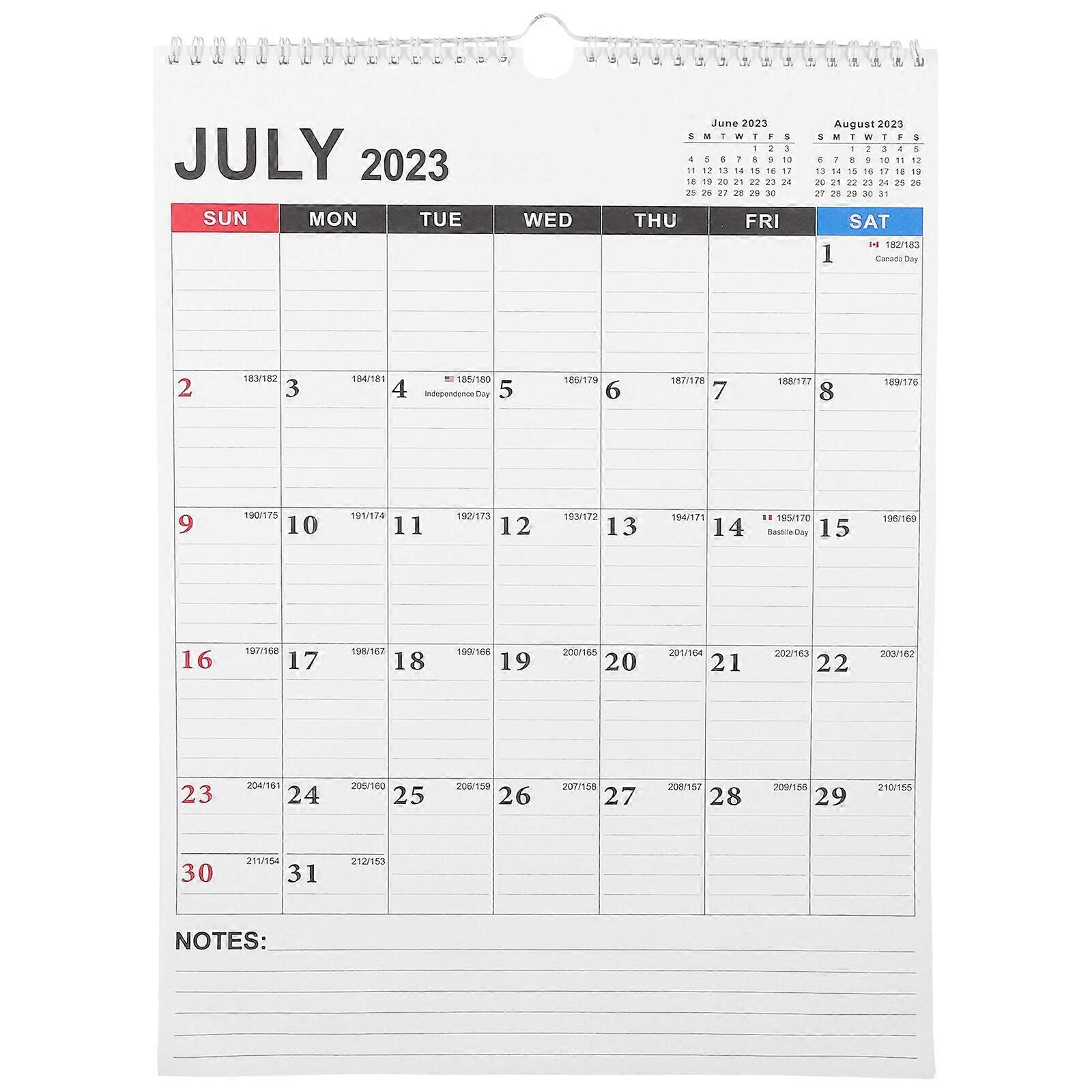 Wall Calendar Count Down Calendar Hanging Calendar Monthly Noting Calendar for Appointment