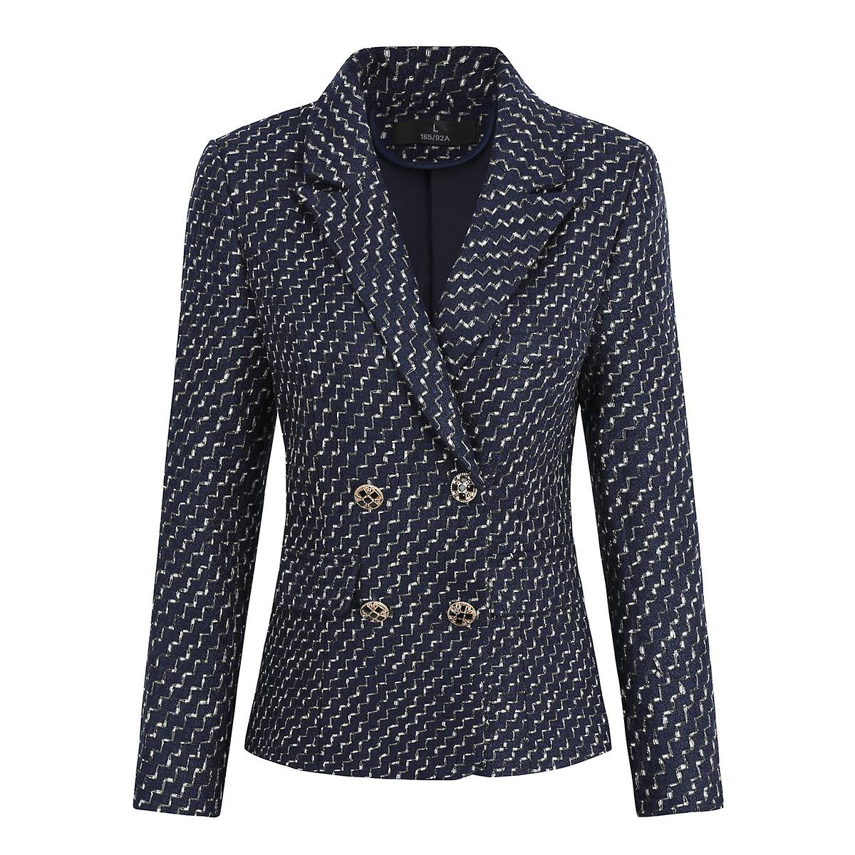 Cloudstyle Women's Elegant Casual Double Breasted Blazer