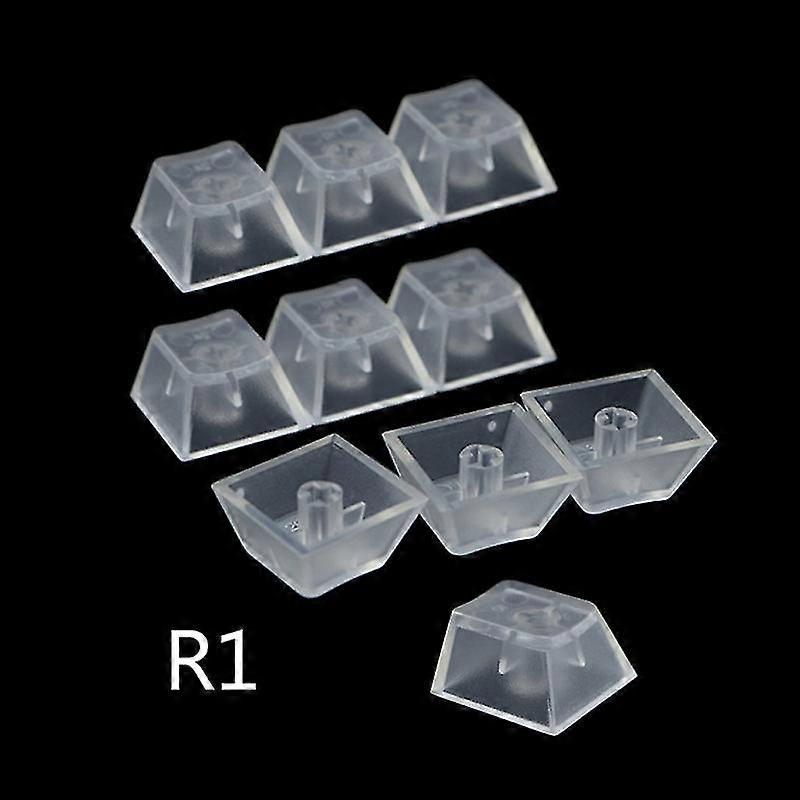 10pcs Transparent Abs Keycaps Mechanical Keyboard Matte Backlit Key Caps For Cherry Gateron Kailh Switch R4 R3 R2 R1
