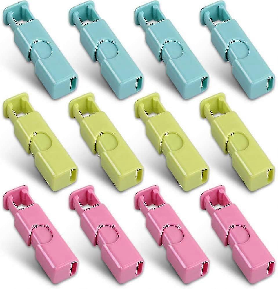 Bread Bag Cinch Clips, Slip Grip Easy Squeeze & Lock, Assorted (bluegreenpink)12 Pack