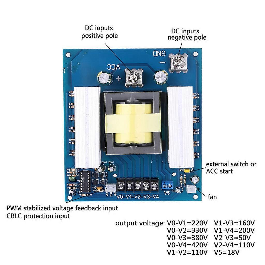 1000W DC12V Inverter Module High Frequency Module Board Current Boost Step-up Ca