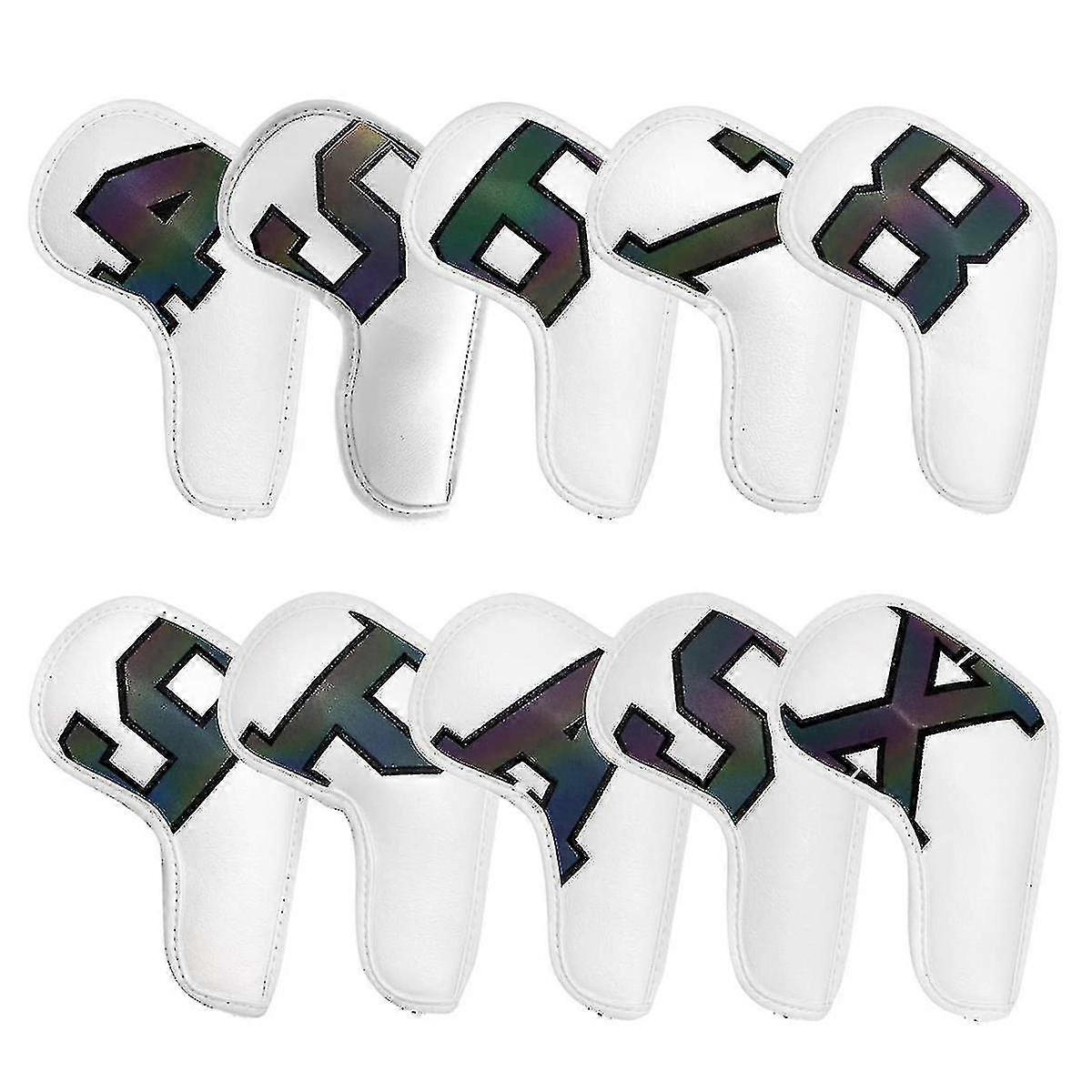 Golf Iron Covers 10pcs Golf Iron Head Covers Set Symphony White