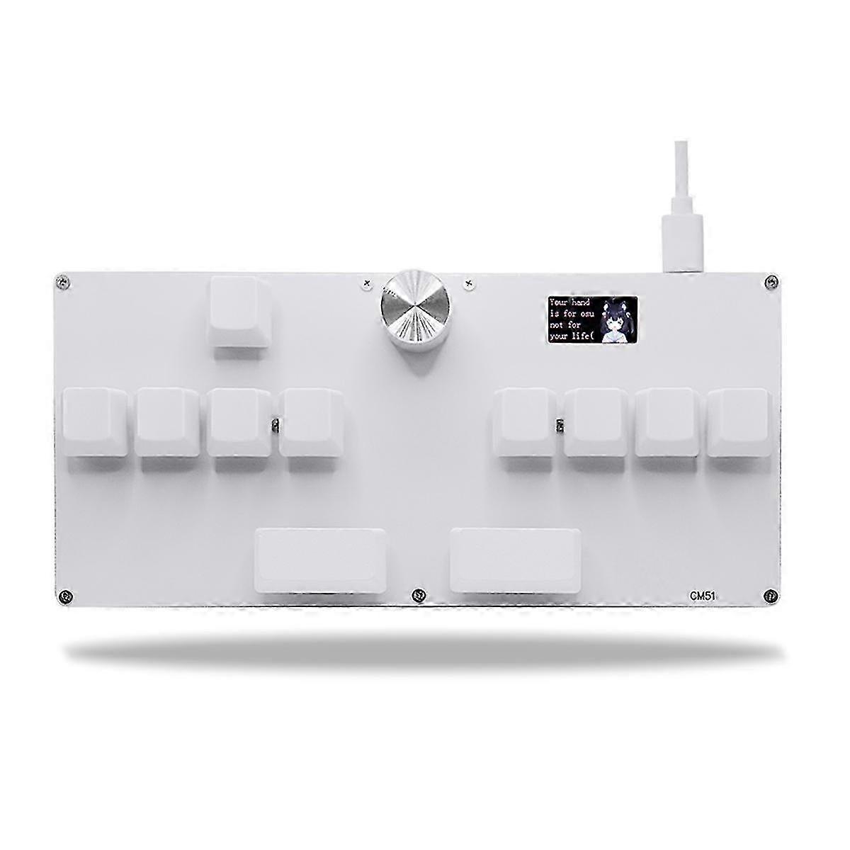 Cm51 Osu Gaming Keyboard White Switch Rapid Trigger Magnetic Switches Keyboard With Knob Screen Copy Paste Shotcut White
