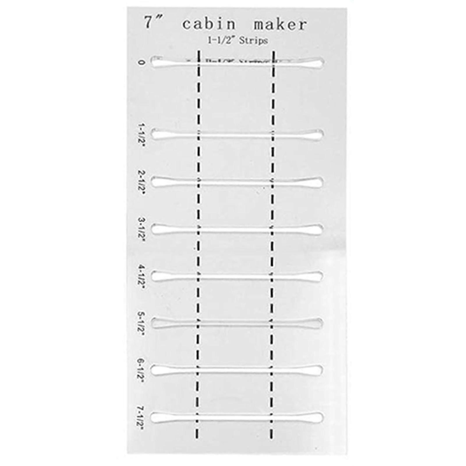 Log Cabins Trim Tool for 7/10/14 Inch Blocks Log Cabins Making Hand Sewing Mold Ruler for Household