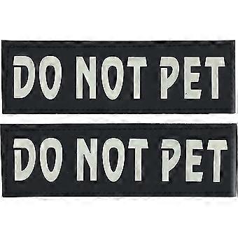 Harness Hook Loop Patches Ask To Pet, Free Hugs, Service Dog, In Training Glow In The Dark (do Not Pet)