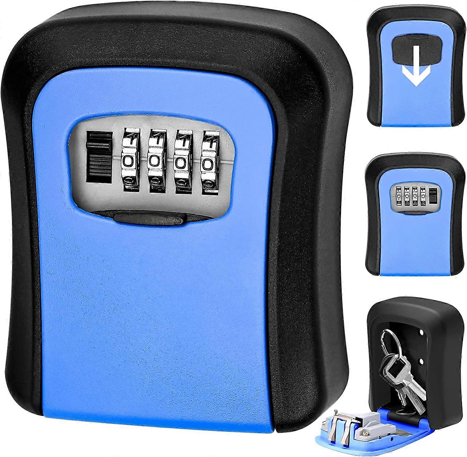 Secure Key Box with 4-Digit Code Wall-Mounted Key Box Waterproof Key Box