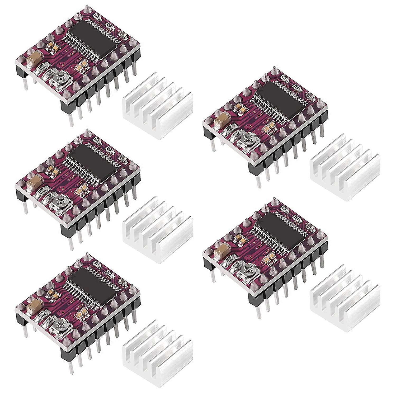 5pcs DRV8825 Stepper Motor Driver Module with Heat Sink for 3D Printer Rrerap Ramps 1.4 A4988 StepStick