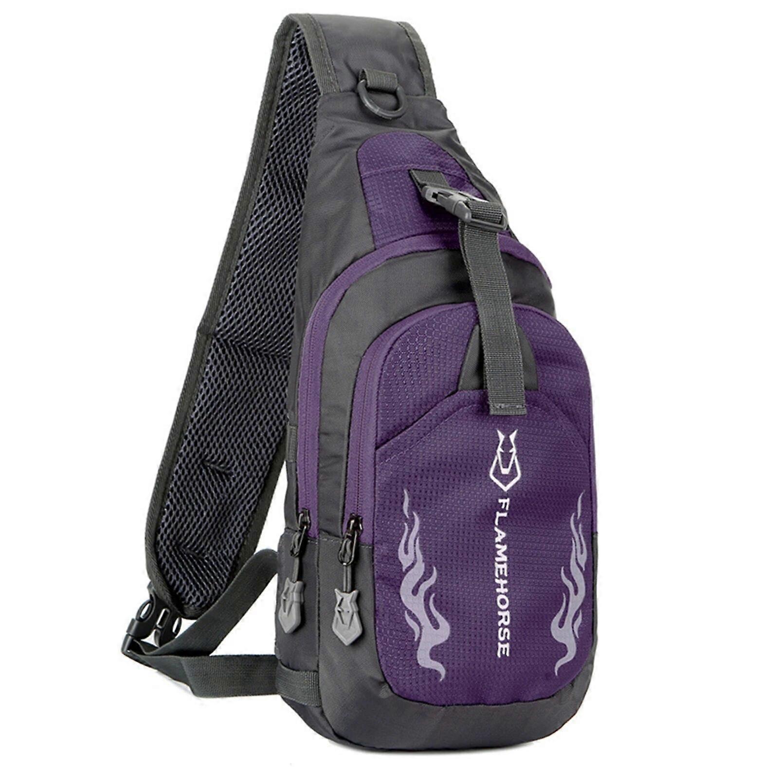 Men Sling Backpack Chest Crossbody Bag Shoulder Bag with 2 Zippered Pockets & 1 Front Pocket for Travel Sports Gym Daypack