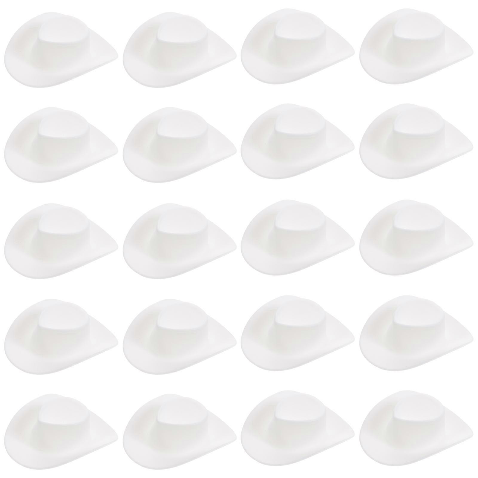 20 قطع ميني رعاة البقر القبعات مصغرة القبعات الغربية التظاهر اللعب دمية حزب الملحقات