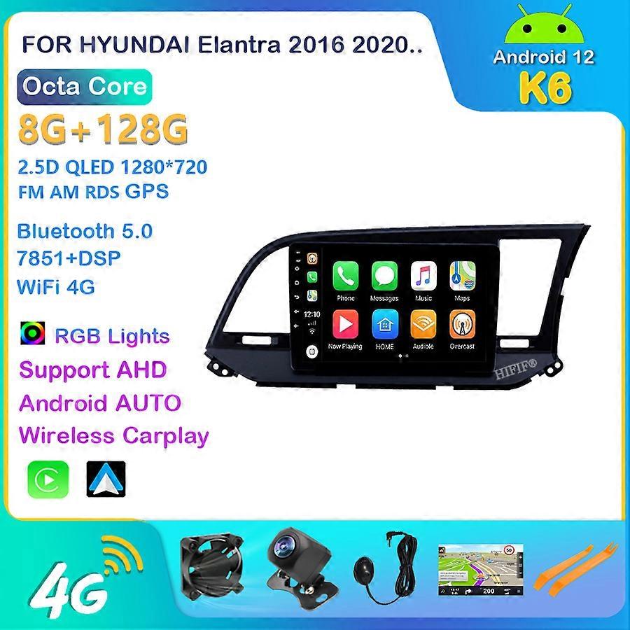 9" android 12 RAM2G car gps dvd player for HYUNDAI Elantra 2016 2020 LHD car radio multimedia navigation stereo head unit dsp