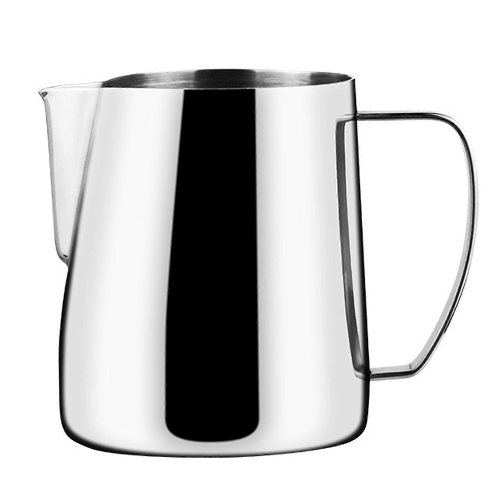 450ML Coffee Steaming Pitcher Food Grade Ergonomic Handle Milk Frothing Pitcher Stainless Steel V-shaped Mouth Milk Jug Cup Espresso Machine Accessori