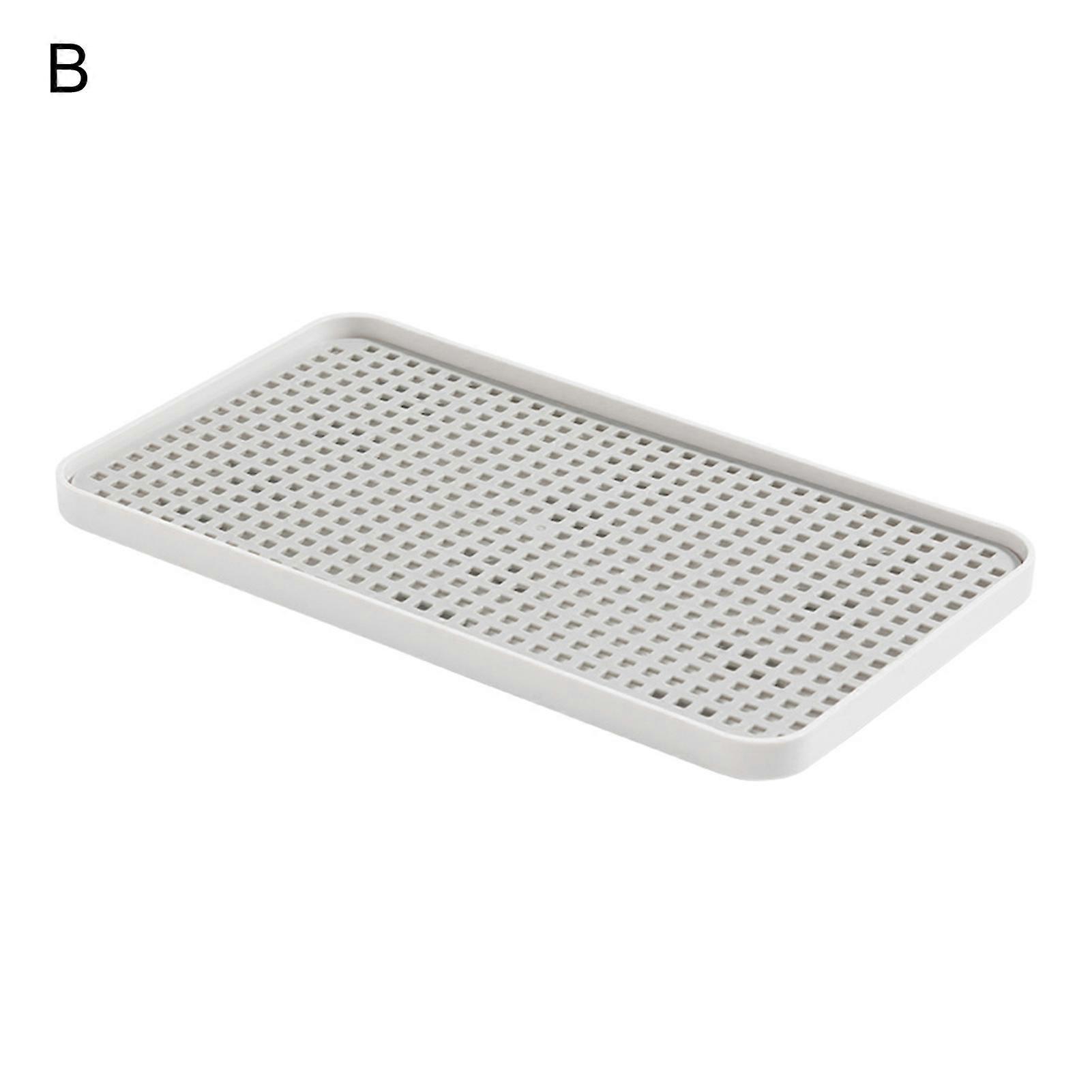 QingHai Water Draining Tray Double Layer Detachable Plastic Lightweight Self-draining Dish Drainer Plate for Home