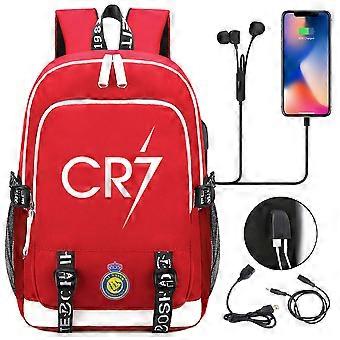 CR7 Backpack for Teens with Laptop Compartment, USB Charging Port