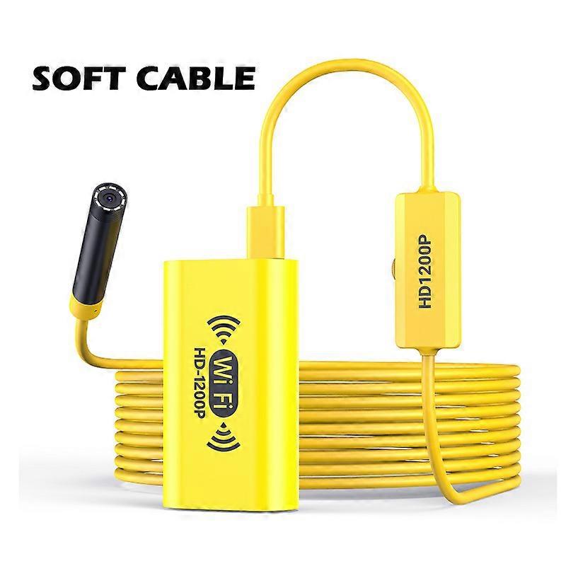 WIFI Endoscope HD 2.0MP 8MM Lens Mini Camera Wireless Pipe Engine Inspection Borescope 8 Adjustable LEDs for Iphone  Android PC