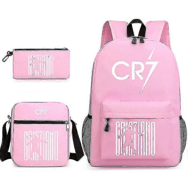 Zaino Fashion Cr7 Nuovi studenti Capacità Borse scolastiche Borsa da viaggio Bookbag stile 3 3Pcs Set
