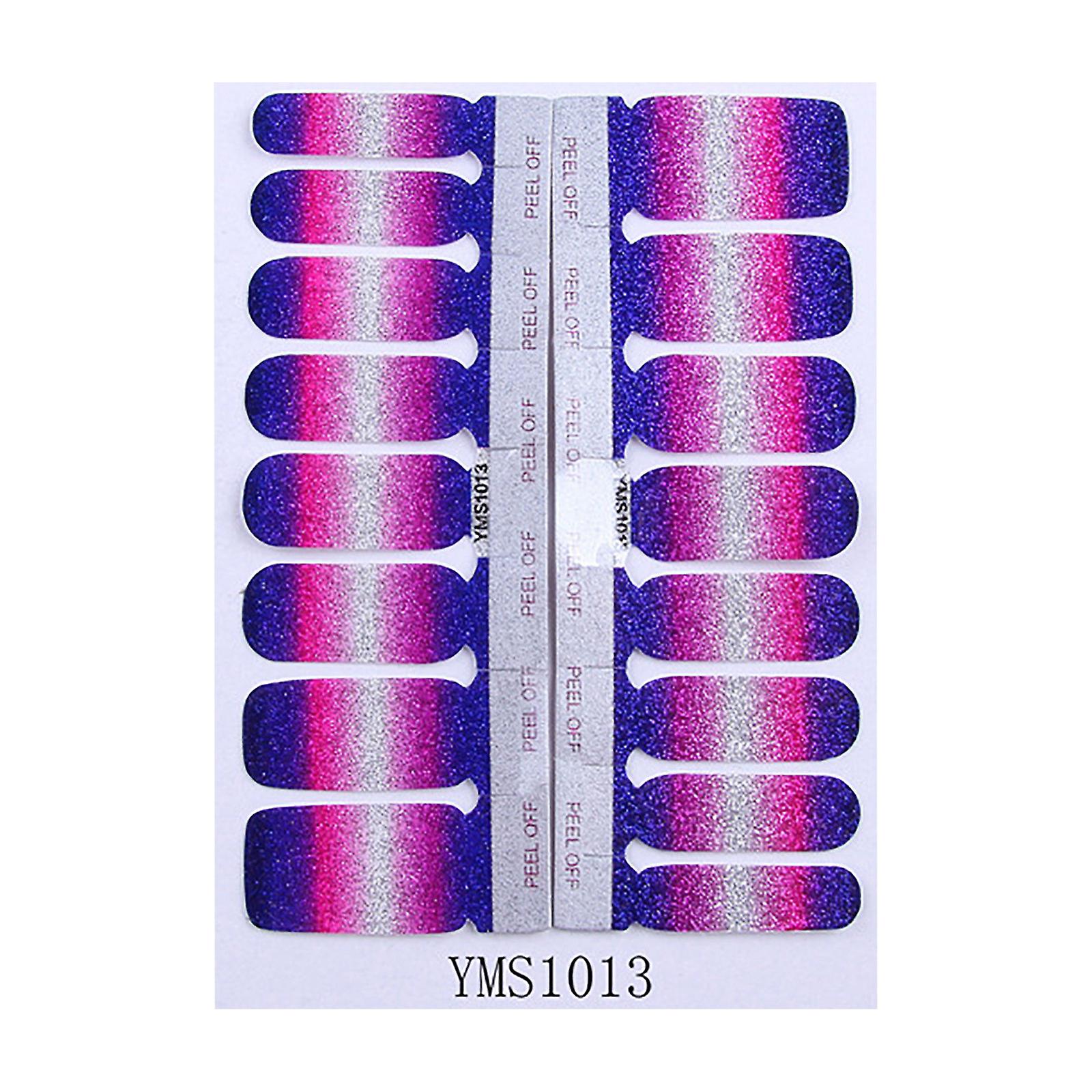 Glitter Solid Color Autocolante de unghii Full Color Gradient Autocolante de unghii 16 Autocolante / bucată