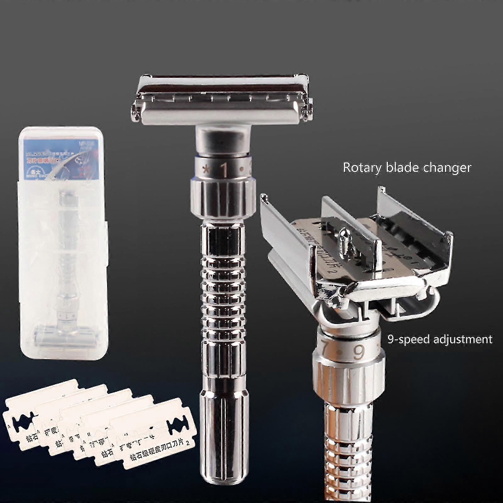 Safety For Razor Manual For Razor For Men Adjustable 1-9 Close Shaving Classic Double Edge For Razor Blade