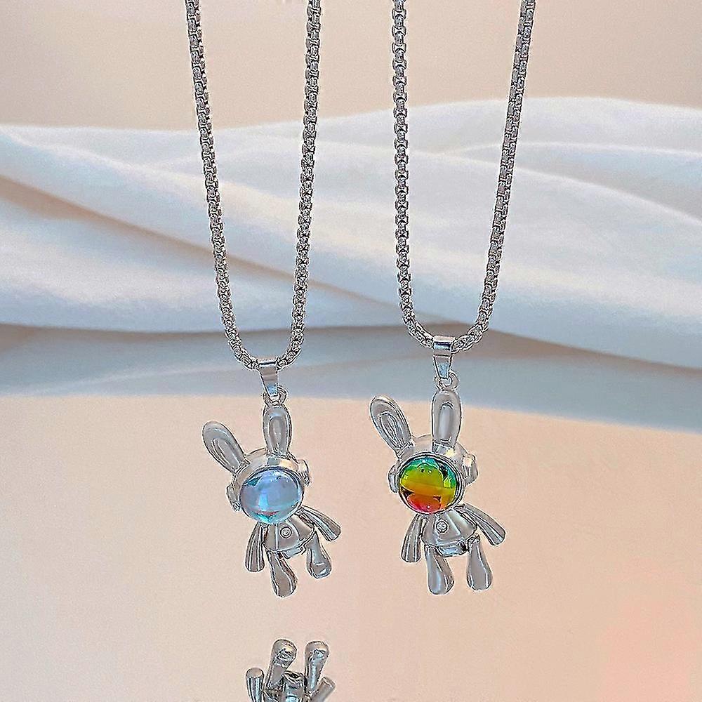 2 Pcs Rabbit Necklace Necklace Versatile