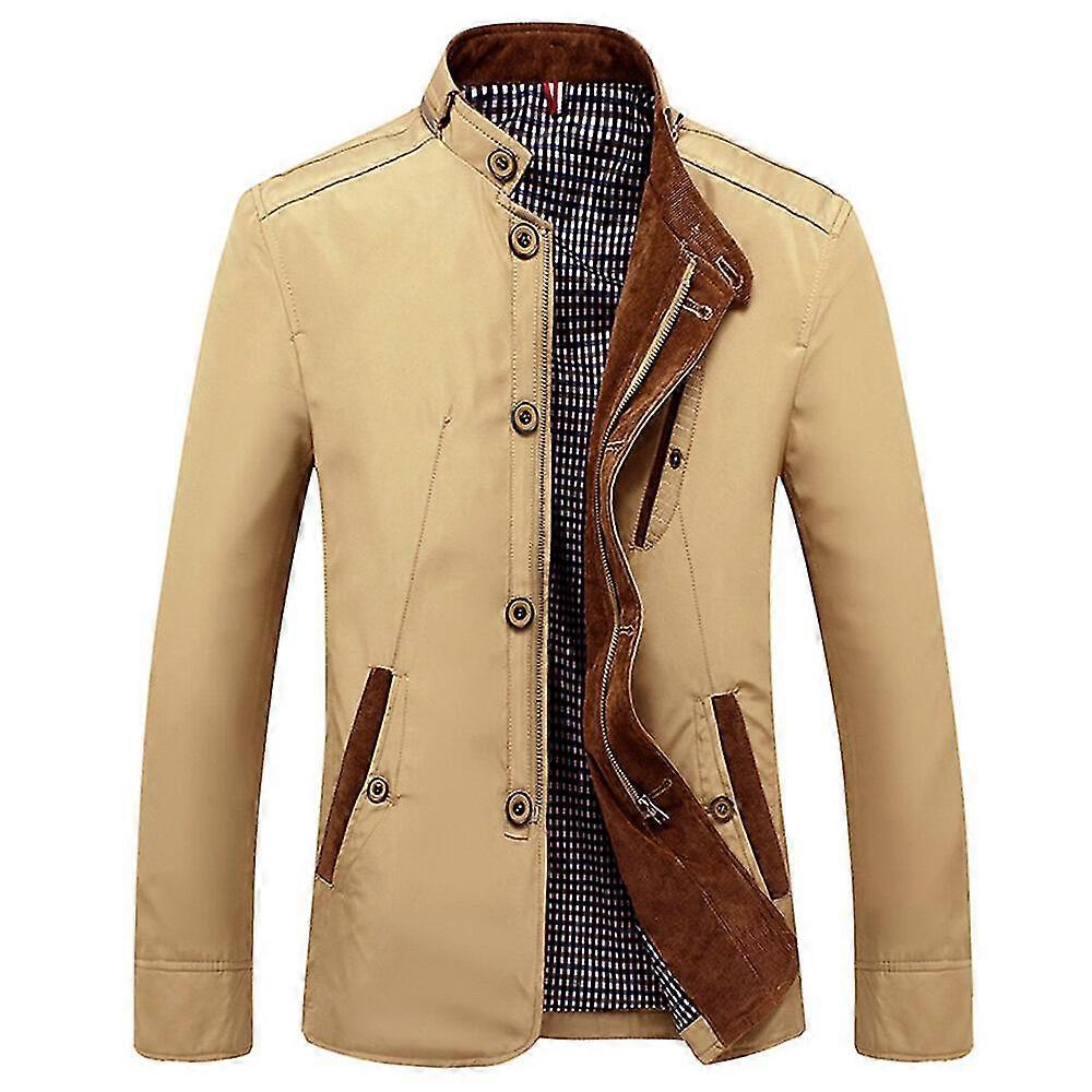 Mens Slim Fit Button Zip Waterproof Bomber Jacket