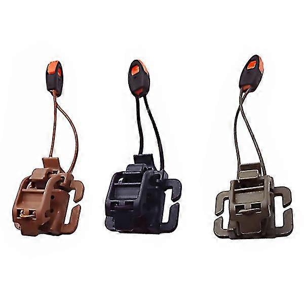3pcs Outdoor Webbing Buckle Clip Flashlight Whistle Walking Stick Fixed Clip
