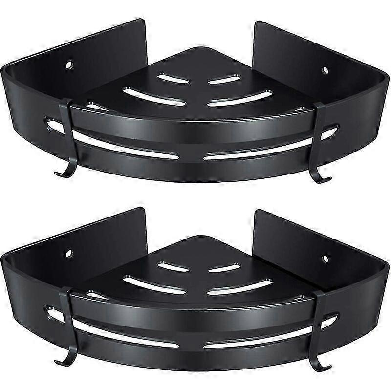 Bathroom Wall Mounted Black Shower Shelf Organizer Basket