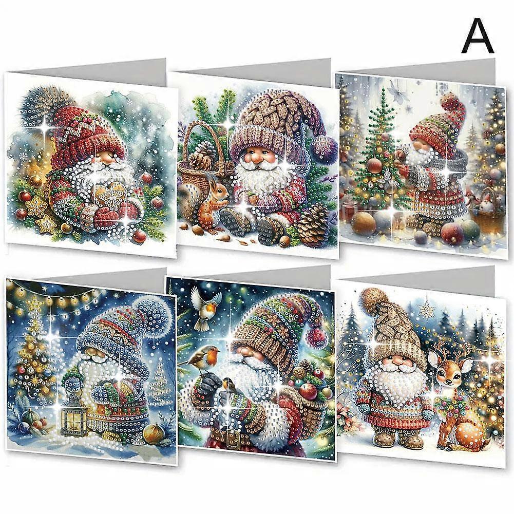 6-pack ευχετήριες κάρτες Diamond Art