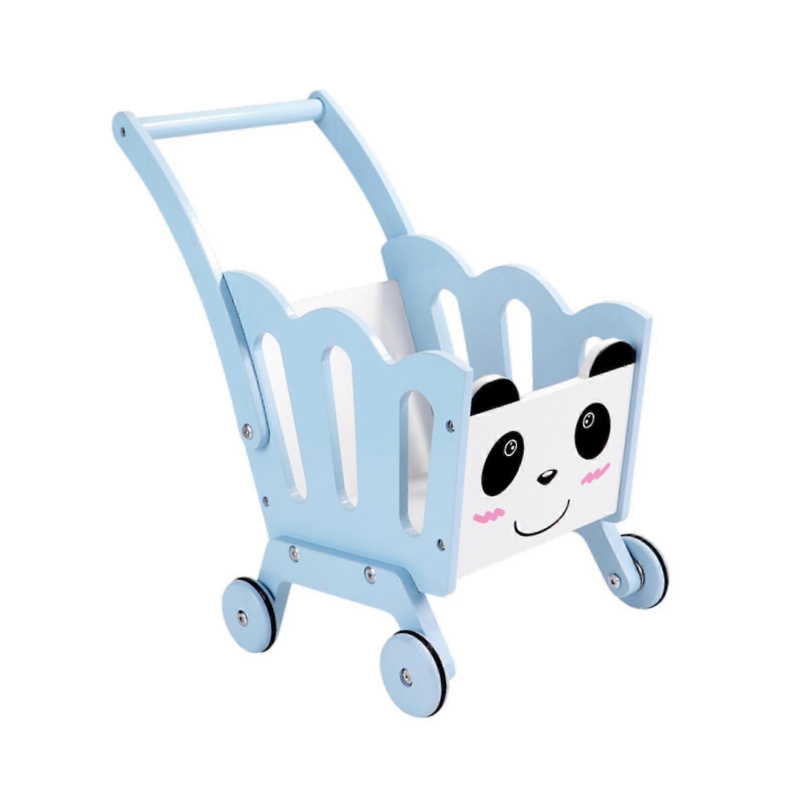 キッズショッピングカートトロリー押しやすいおもちゃの食料品カート男の子の女の子のギフトブルー